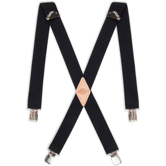 Dickies Men's 1 1/2 inch Solid Straight Clip Adjustable X Back Suspender - Picture 6 of 6